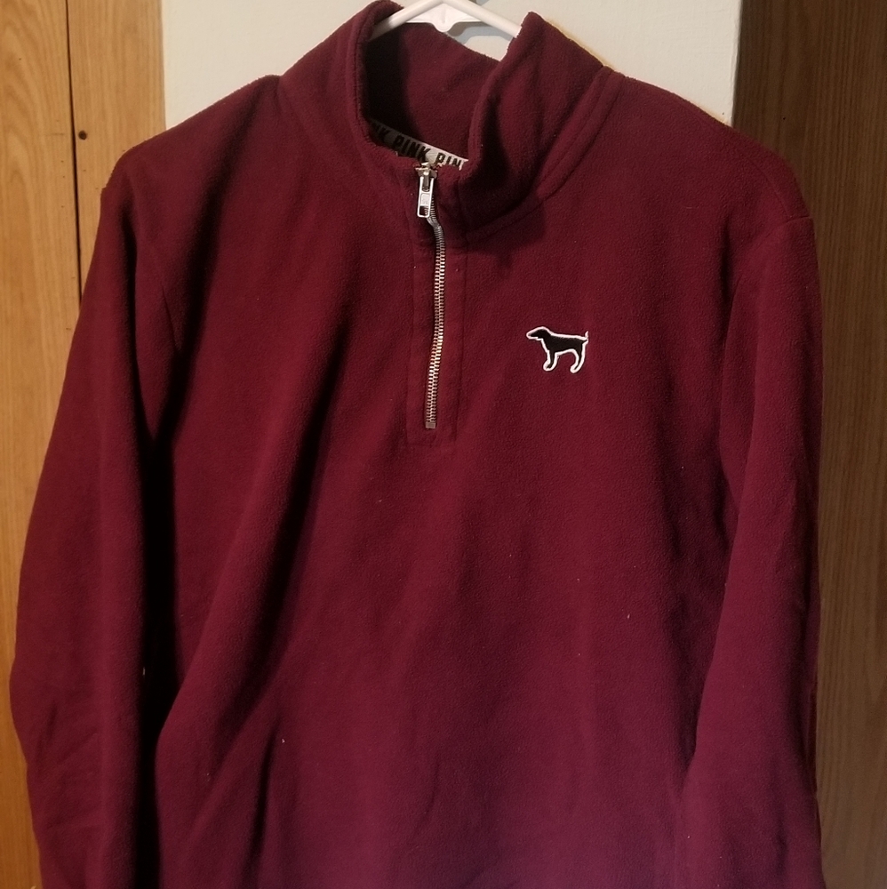 Pink VS 1/4 zip pullover
